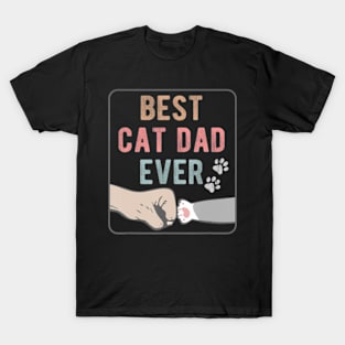 Best Cat Dad Ever Distressed T-Shirt